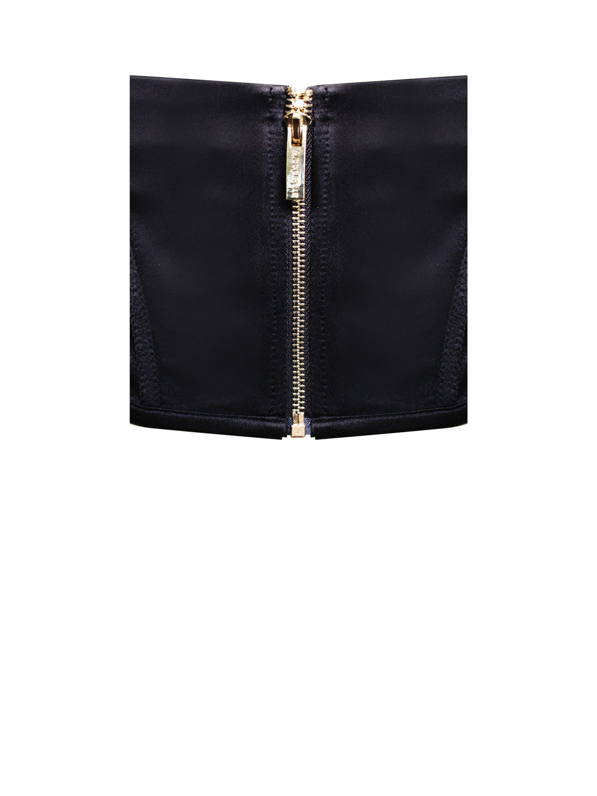 Nataly Black Mesh Satin Corset Top