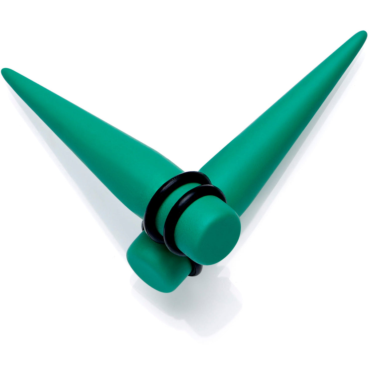 Green Matte Acrylic Straight Taper Set 2G to 00G