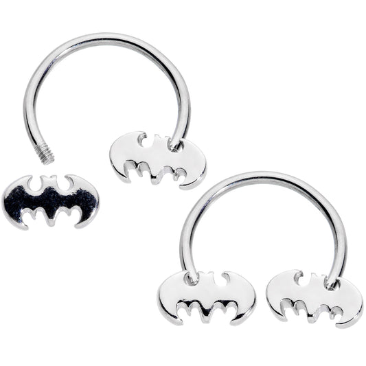 18G 3/8 Licensed DC Comics Batman Horseshoe Circular Barbell Set