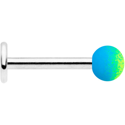 16G 5/16 Blue Green Ombre Soft Finish Labret Monroe Tragus