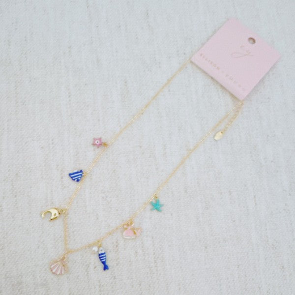Ocean Friends Charm Necklace – Sea Life Vibes