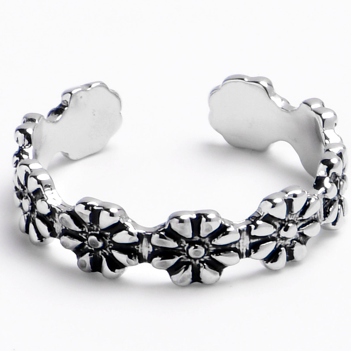 Midi Ring Flower Row Toe Ring
