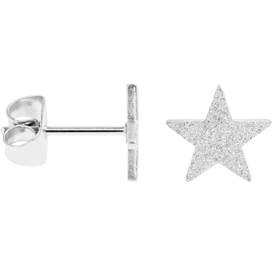 4mm-8mm Stars Stud 316L Stainless Steel Earrings 6 Pack