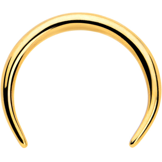 16G 5/16 Gold Tone Pincher Crescent Taper