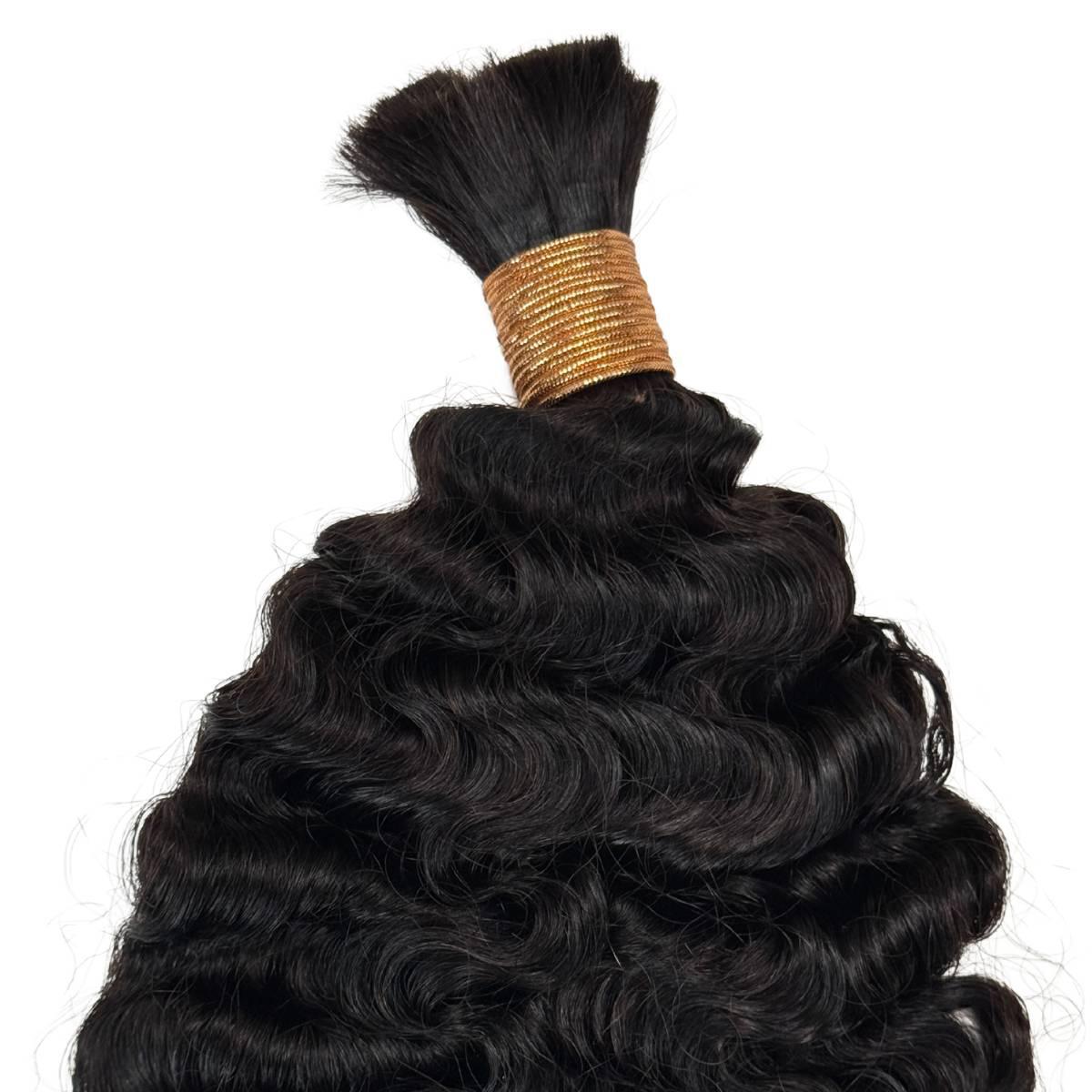 Burmese Curly Bulk Human Hair Extensions