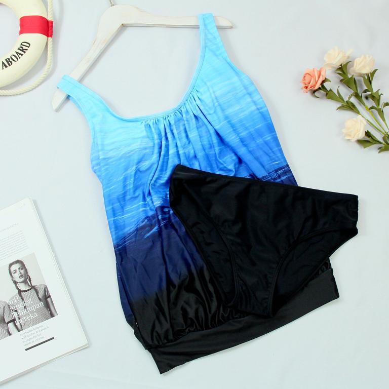 Women Split-Body Swimsuit Plus Size Swimwear Women Two-piece Belly in Bathing Suit tankini