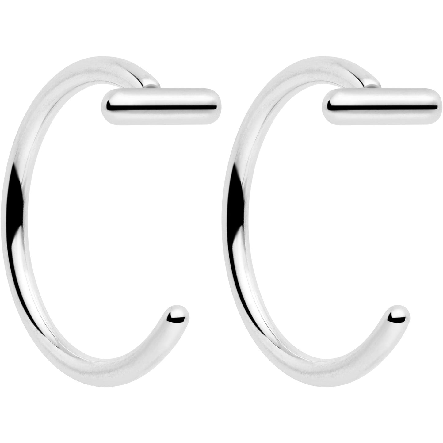 20G Bar Implant Grade Titanium Open Hoop Earrings
