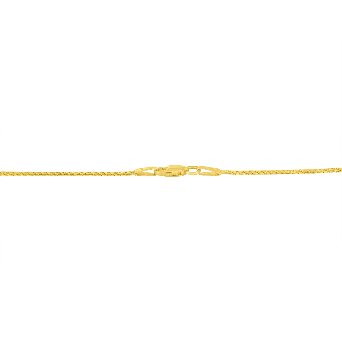 10K Yellow and White Gold 1/2 Cttw Princess Cut Diamond Channel-Set “V†Shape 18" Franco Chain Necklace (H-I Color, SI2-I1 Clarity)