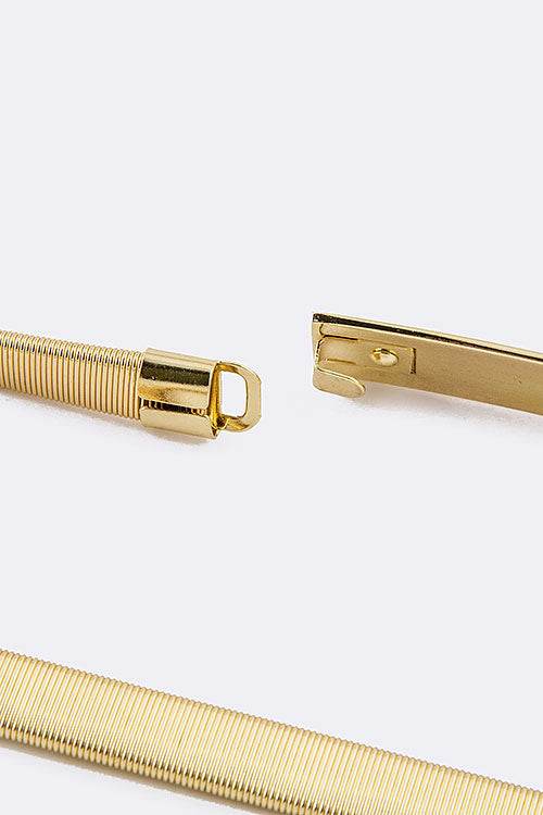 Simple Buckle Fashion Stretch Chain Belt