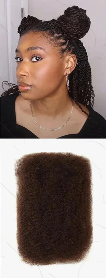 TOP Selling Afro Kinky Bulk Braiding Hair Extensions | Rebecca Lightweight Natural & Colored Brazilian Remy Hair (Long-Lasting)