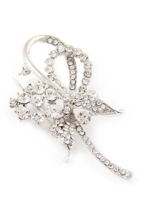 DOUBLE LOOP LEAF FLOWER INSPIRED BROOCH