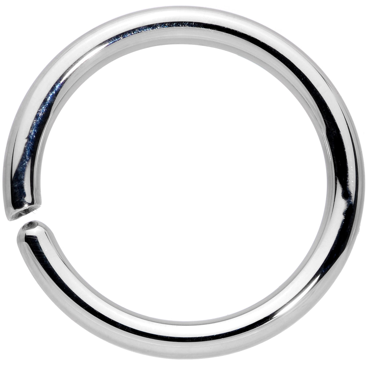 14G 7/16 Handcrafted Solid 14k White Gold Seamless Circular Ring