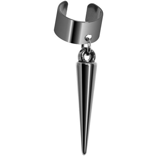 Handcrafted Black Spike Ear Cuff