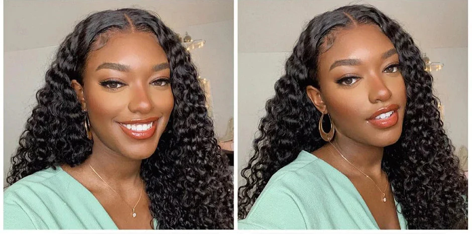 Wear & Go Deep Wave HD Glueless Wig | 6x4 Transparent Lace Peruvian Remy Human Hair (Pre-Plucked & Bleached Knots)