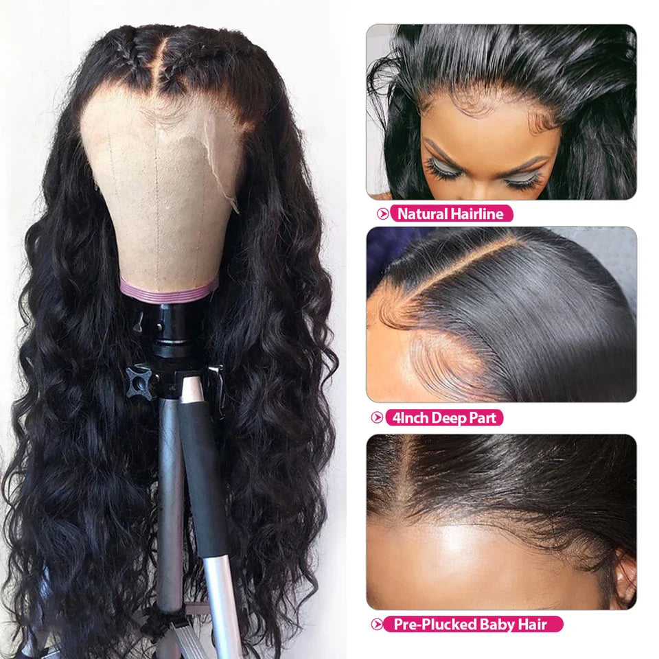 Loose Deep Wave HD Lace Frontal Wig | Pre-Plucked Brazilian Virgin Hair