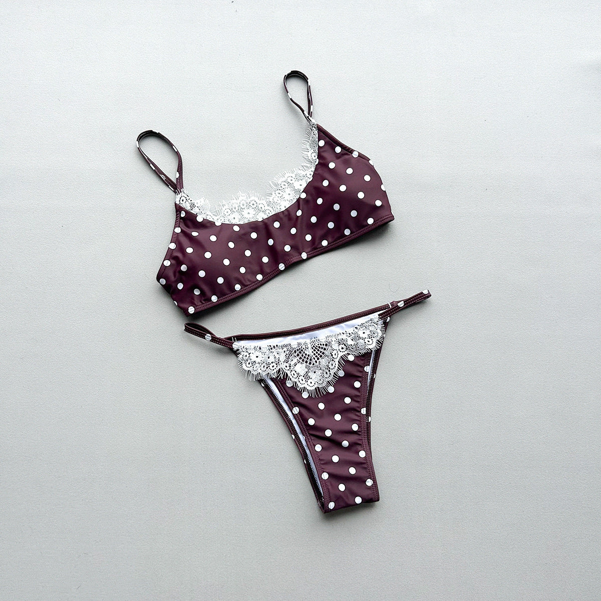 Bikini Sexy Stitching Lace Bikini Split Women Swimsuit Swisuit for Women