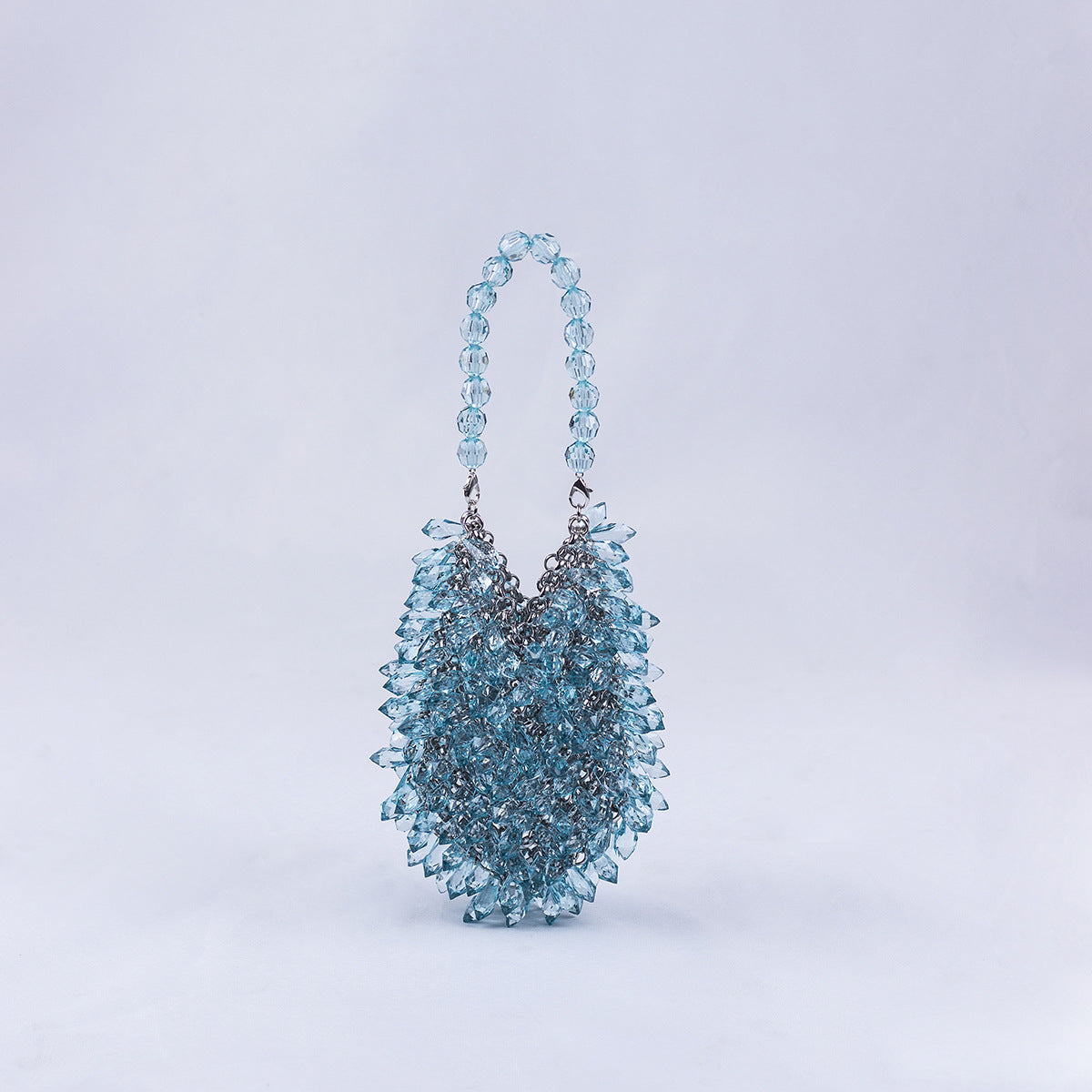 Hand Woven Direct Transparent Crystal Acrylic Water Drop Metal Handmade Women Handbag