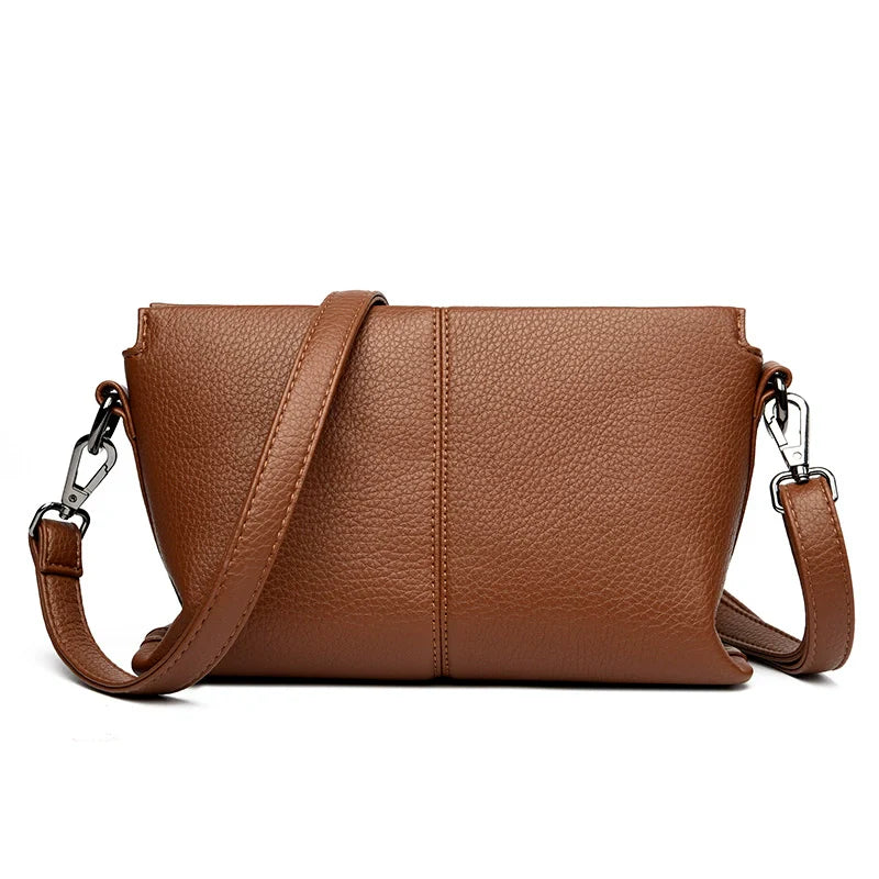 Western Style Soft Leather Women's Crossbody Bag | Fashion Small Square Shoulder Bag (Commuting & Casual Handbag)