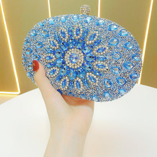 Clutch Purses for Women Evening Bag Nude Purse Luxury Handbag Bride Wallet Glitter Multicolor Rhinestone Bags M4669-285W117