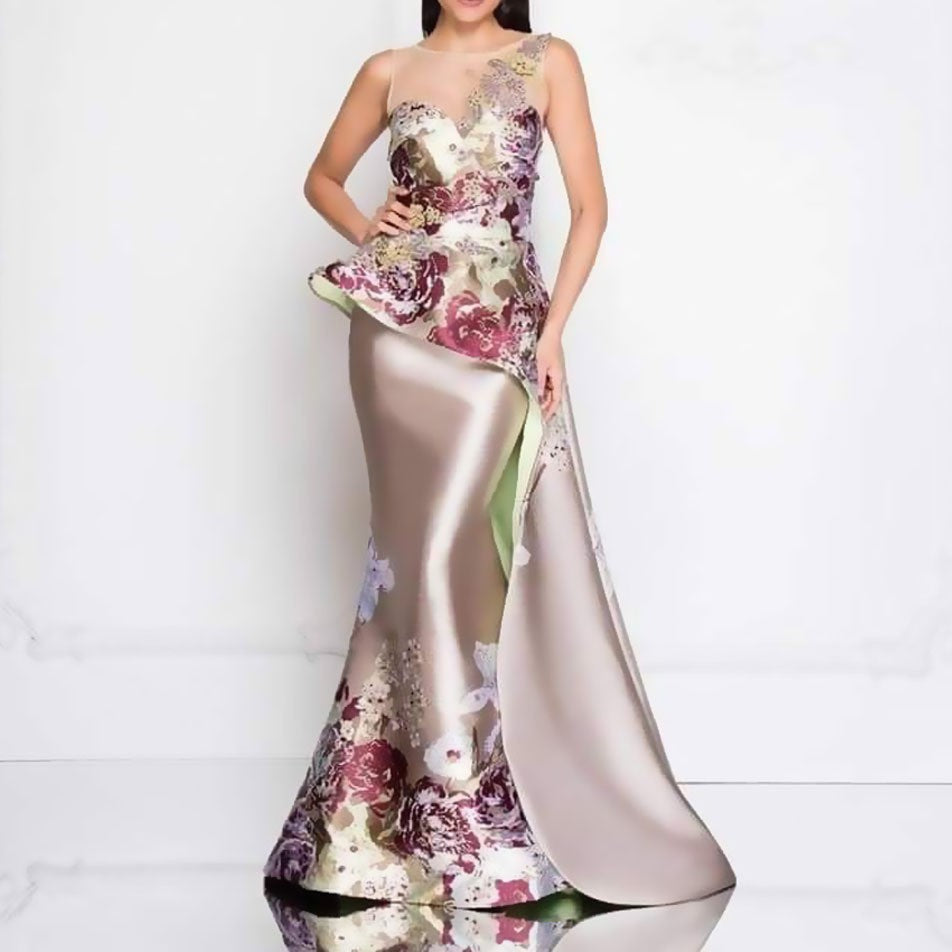 Dress Women Clothing Cocktail Women Elegant Annual Meeting Dress Embroidered Dress