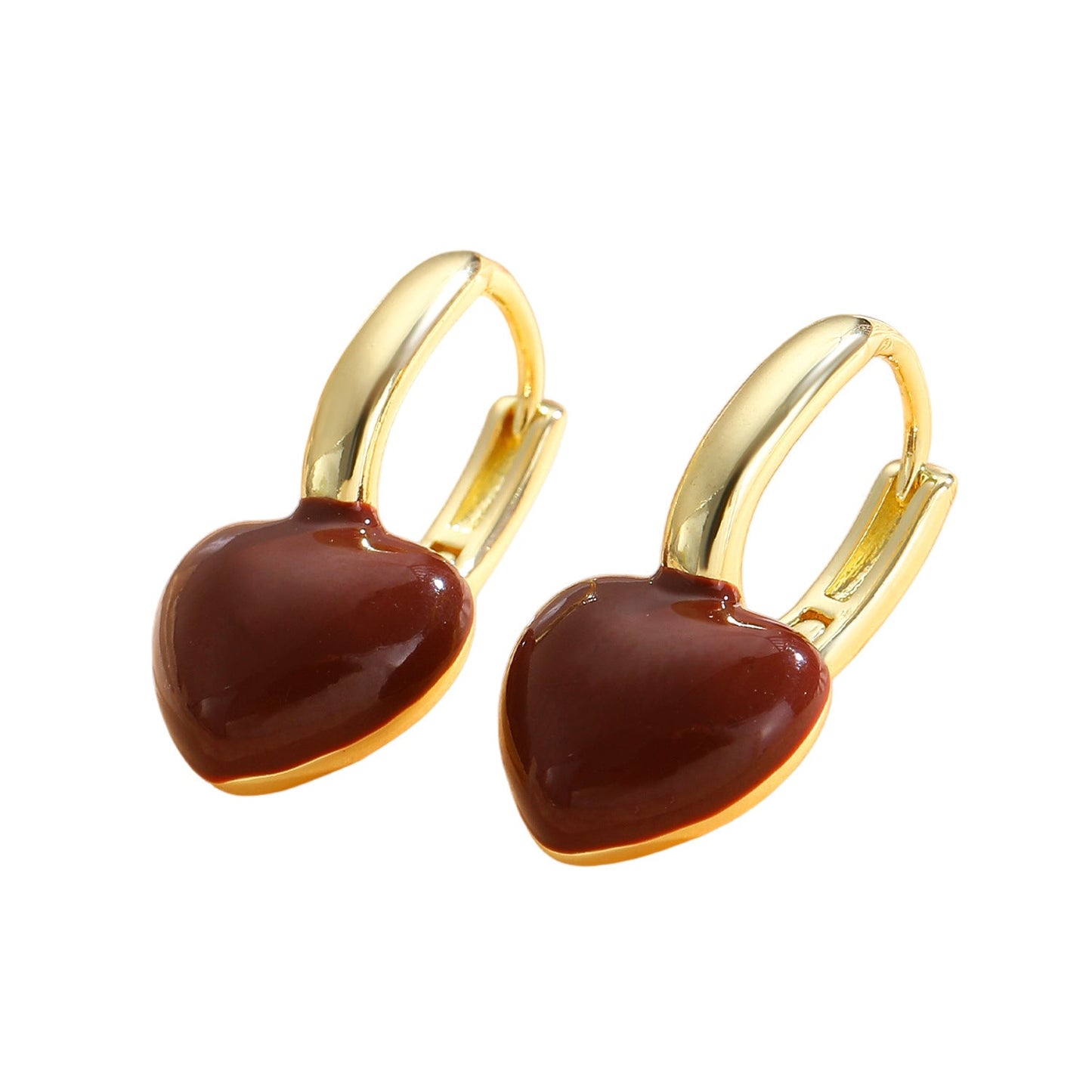 Elegant Heart Buckle Earrings Minimalist Niche Design