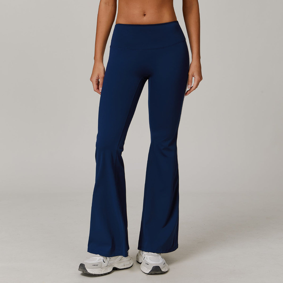 Nude Feel Sports Trousers Slightly Stretch Slimming Wide Leg Fitness Pants Quick Dry Casual Running Bell Bottom Pants