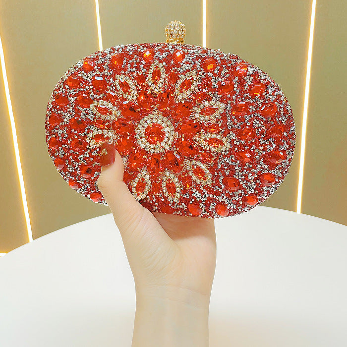 Clutch Purses for Women Evening Bag Nude Purse Luxury Handbag Bride Wallet Glitter Multicolor Rhinestone Bags M4669-285W117