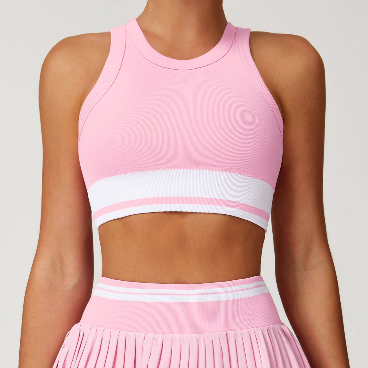 Seamless Yoga Vest Contrast Color Tight H Shaped Beauty Back Underwear Fitness Running Exercise Vest