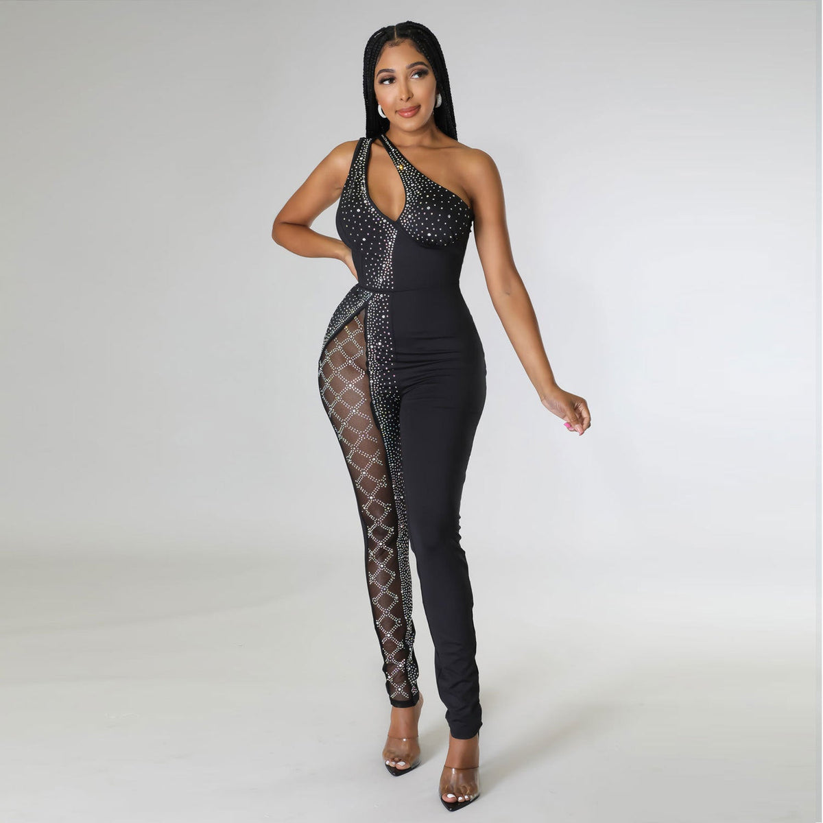 Sexy Slim Drilling One Piece Nightclub Uniforms