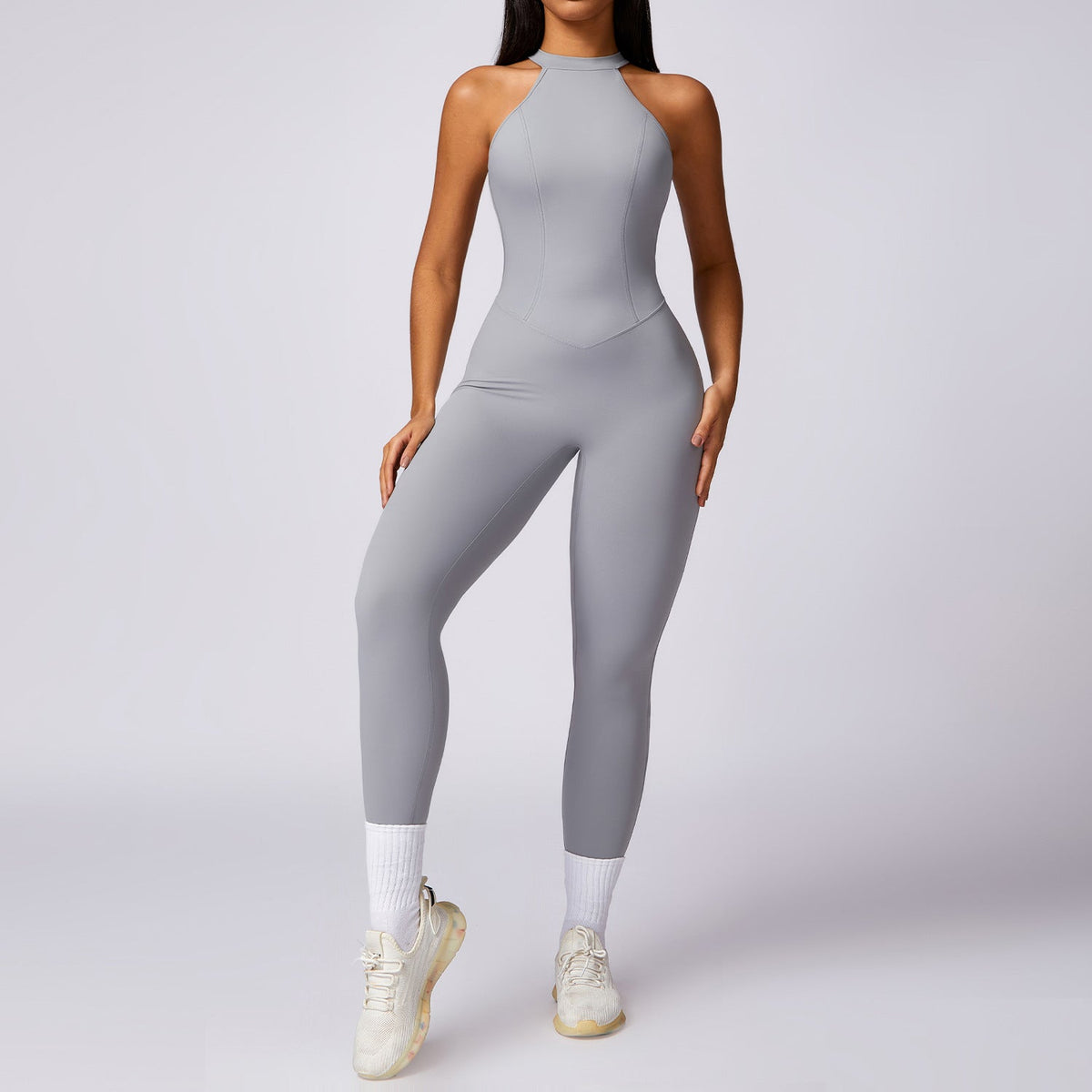 Sollinarry Peach Hip Raise Beauty Back Yoga Jumpsuit Women Outdoor Running Tight Sports Quick Drying Workout Clothes