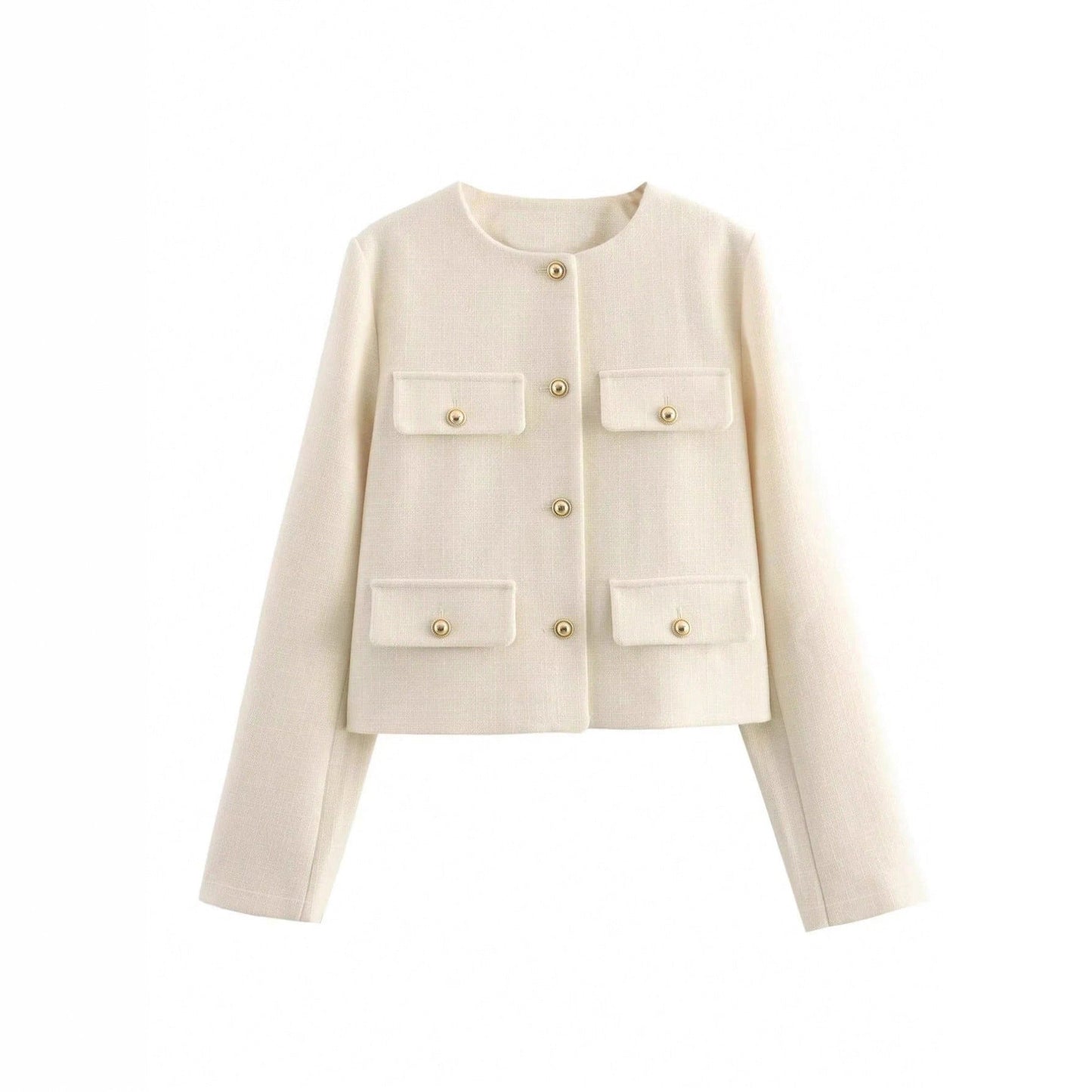 Round Neck Classic Autumn Short round Neck Woolen Coat