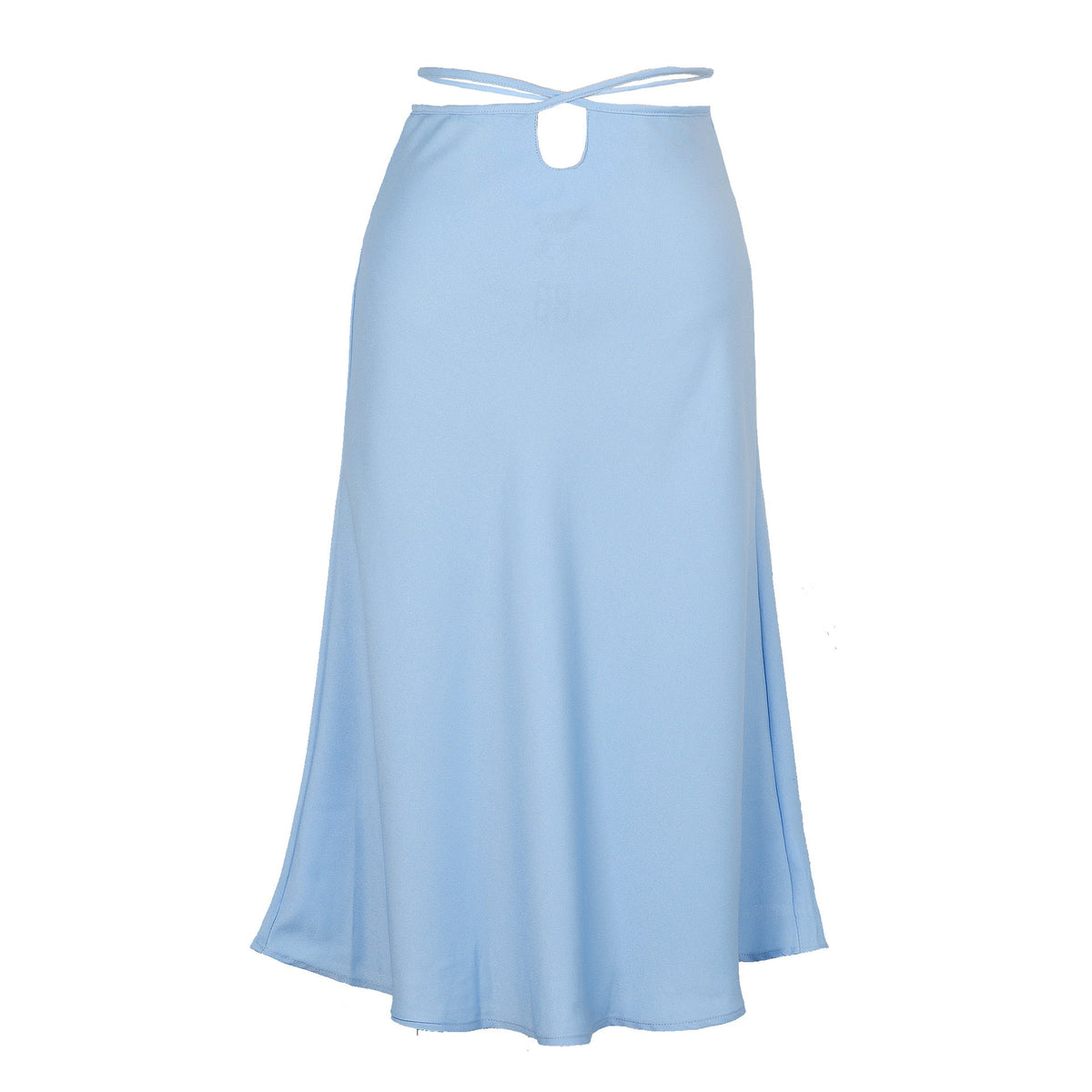 Spring Summer Solid Color Zipper Skirt Fashionable Simple Sexy Lacing Navel-Exposed Women Clothing Skirt