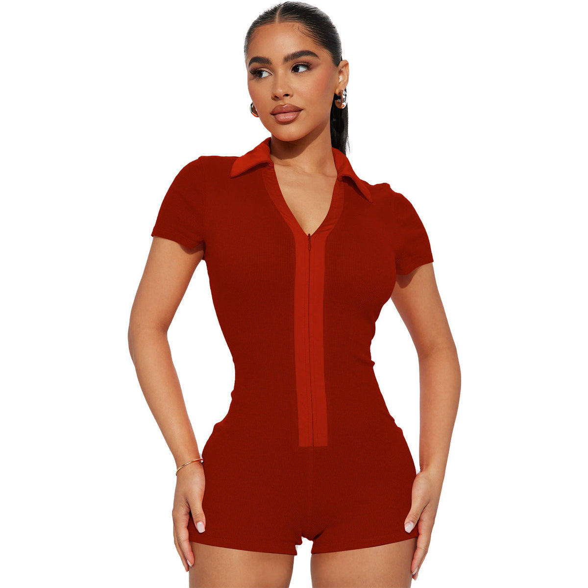 Women Clothing Sexy Satin Threaded Jumpsuit