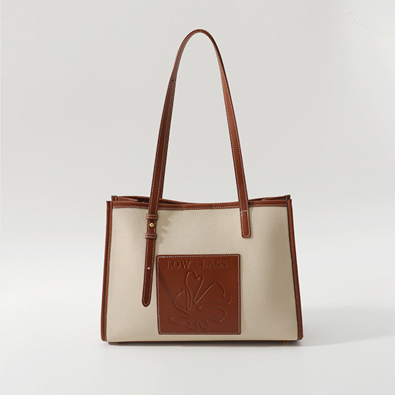 Women tote bag trendy fashion simple large capacity ladies shoulder bag 8001