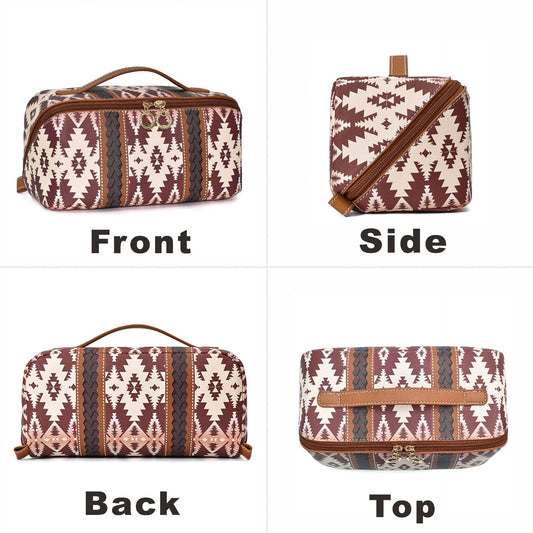 Bohemian PU cloud pillow cosmetic bag, large capacity portable cosmetic case, travel toilet bag, travel makeup bag,Makeup bag organizers,Makeup bags, small