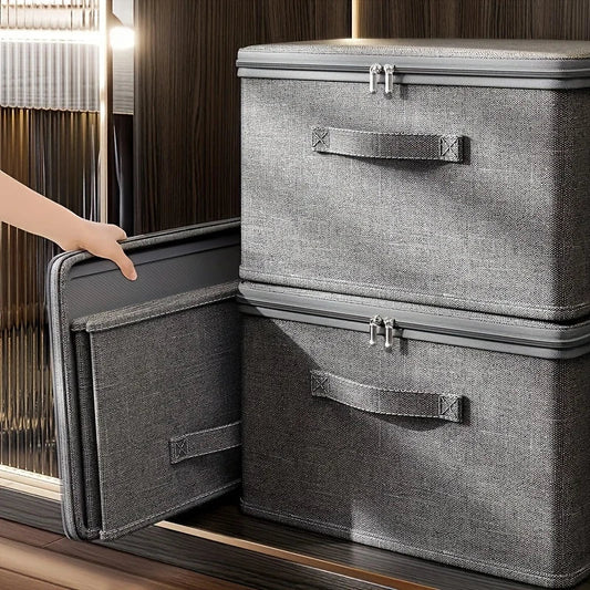 Multifunctional Foldable Storage Box with Cloth Cover , Large Capacity Quilt Storage Box bra storage box underwear organizer
