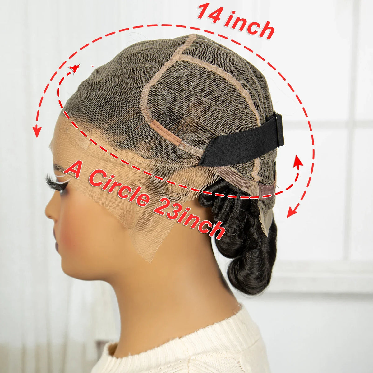 Short Handmade Bantu Knotless Braids Wig | Transparent Full Lace | Baby Hair