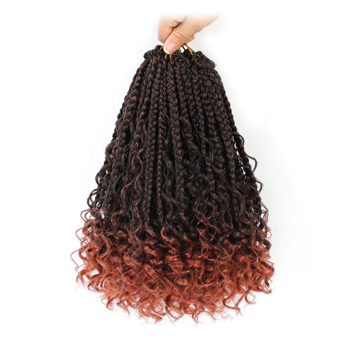 Goddess Box Braids Crochet Hair with Curly Ends | Synthetic Braids