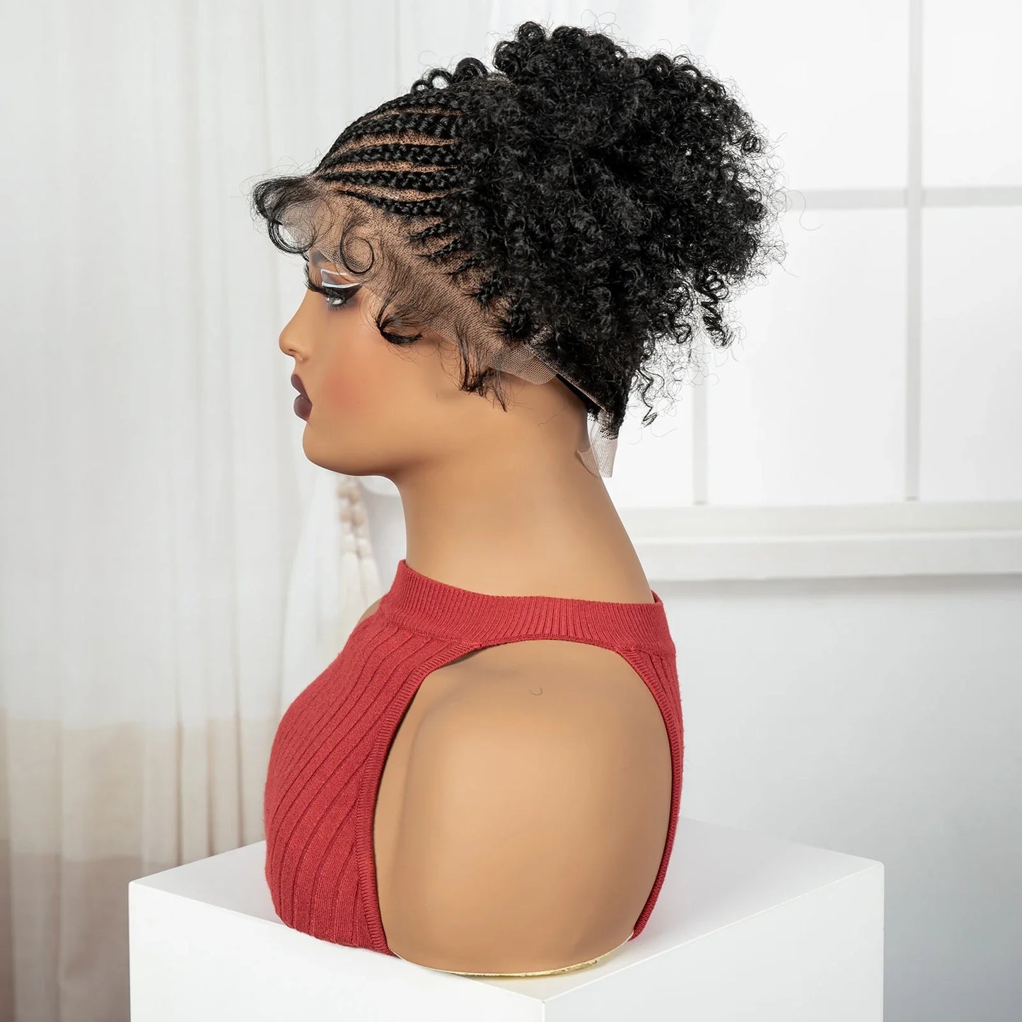 Cornrow Bantu Braids Wig | Full Lace Frontal | Baby Hair | Cosplay & Daily Wear