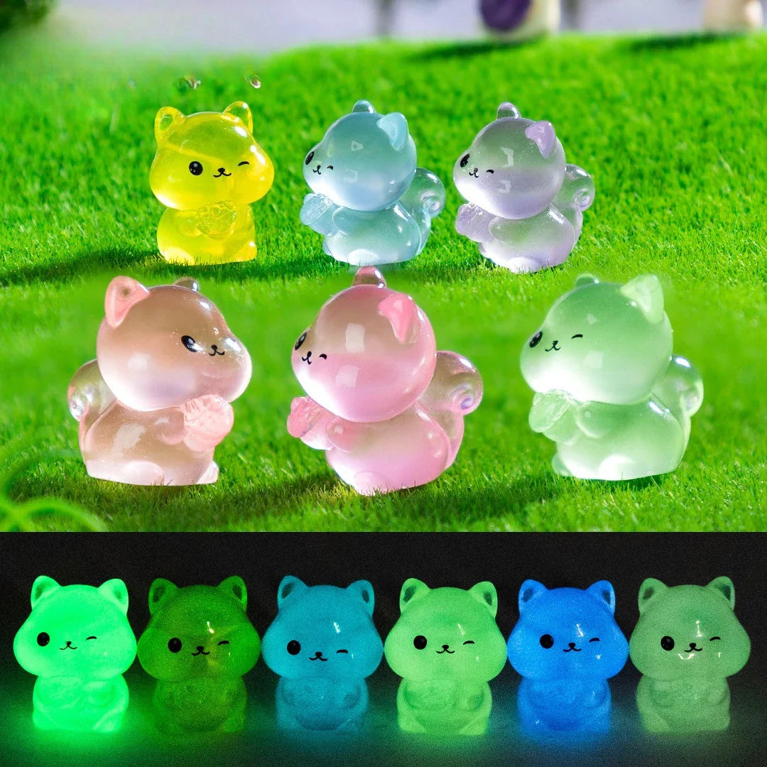 10/50Pcs Simulation Luminous Resin Spider Fairy Garden Miniature Ornaments Decoration DIY Jewelry Making Blind Bag accessories