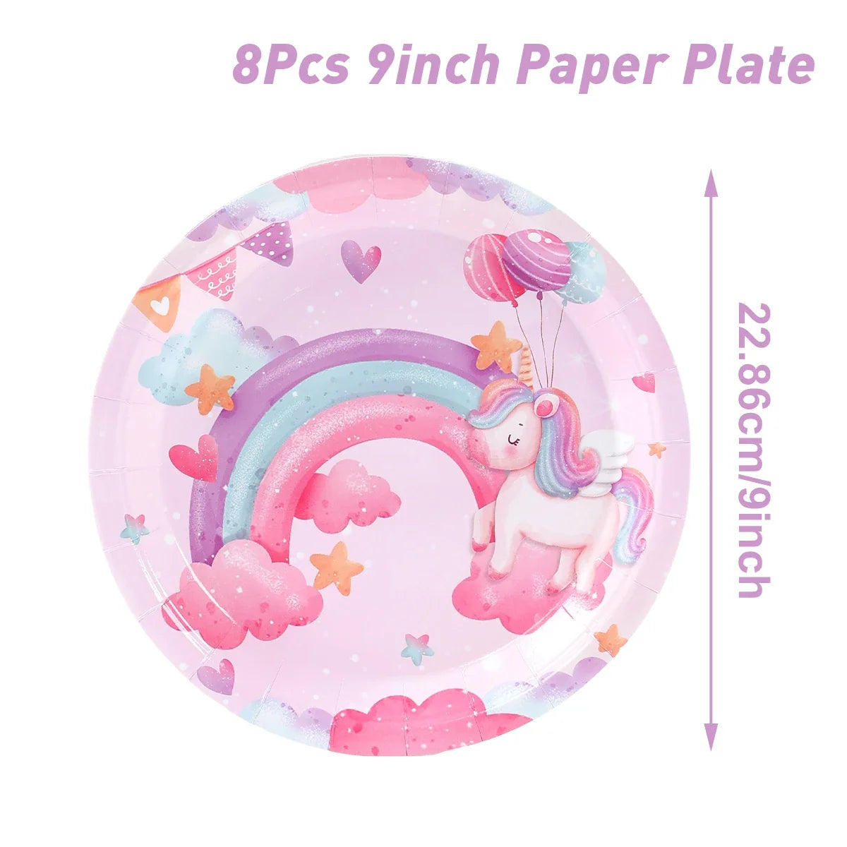 Unicorn Disposable Tableware Set Plates Cups Napkins Birthday Party Decoration Kids Boy Girl Wedding Birthday Party Supplies