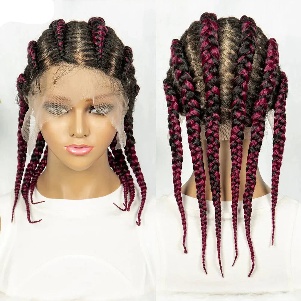 KIMA Full Lace Cornrow Box Braids Wig | Versatile Braiding Styles