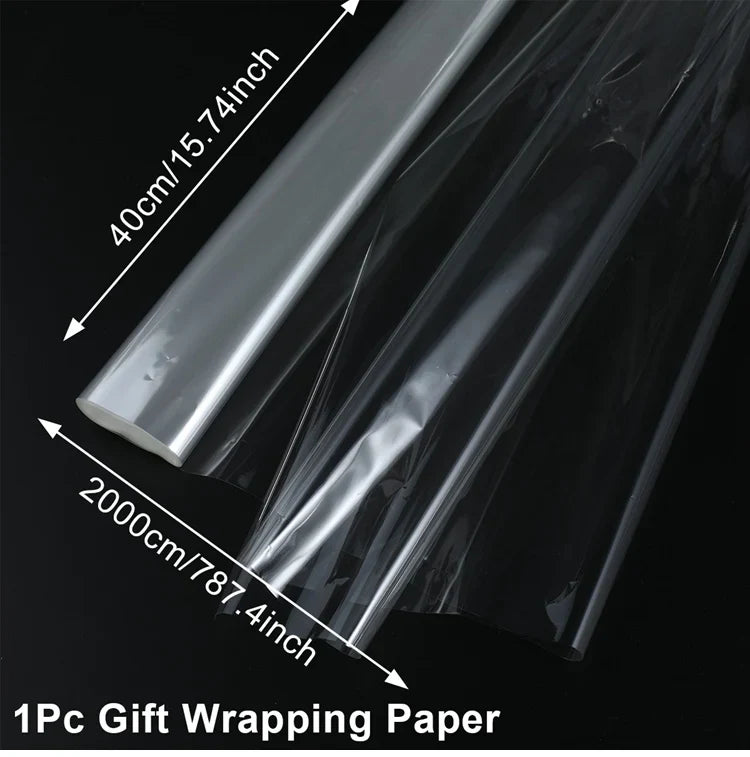 Cellophane Wrap Roll Clear Paper Wrapping Gift Transparent Basket Bags Cello Rolls Flower Baskets Packing Supplies Diy Craft