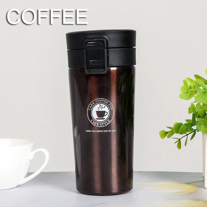 0.5L Thermal Mug Double Wall 304 Stainless Steel Coffee Cup Vacuum Flask Thermos Water Bottle Tea Coffee Leak-proof Thermos Mug