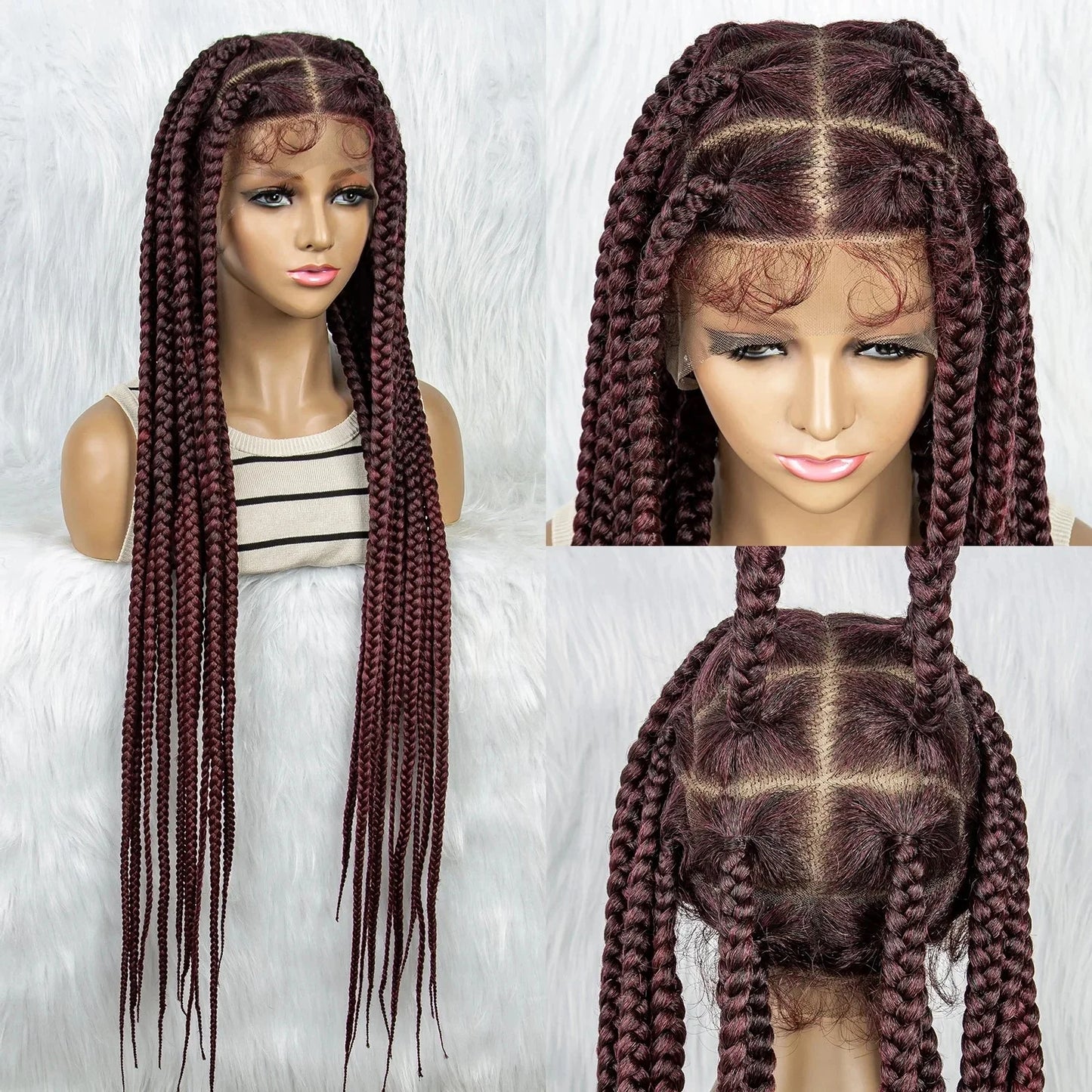 HD Lace Knotless Square Box Braids Wig | Full Lace | Baby Hair | Black Women