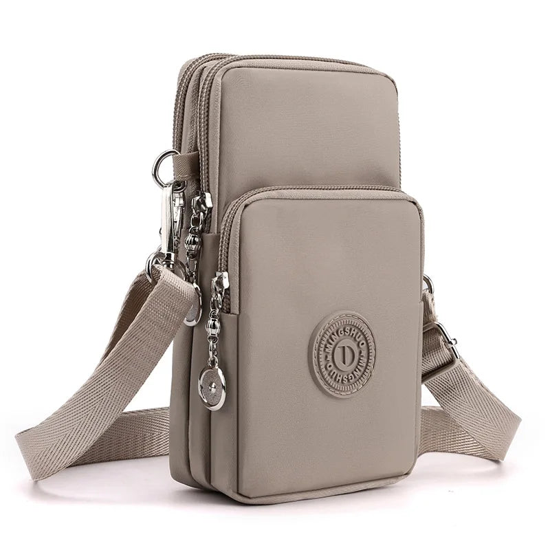 New Women's Mobile Phone Bag | Nylon Cell Phone Bag & Coin Purse Strap Shoulder Bag (Small Crossbody Wallet Travel Purse)
