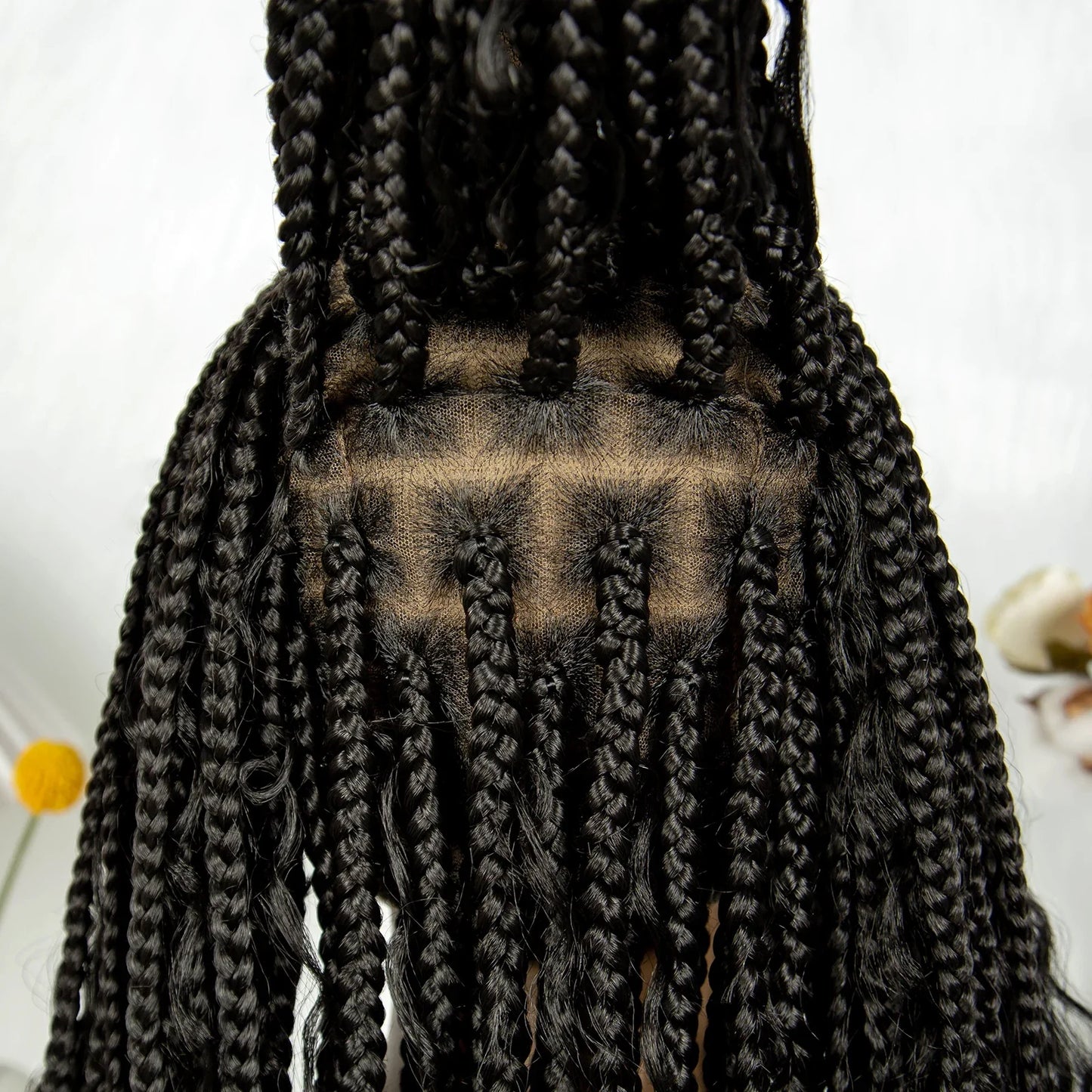 Curly End Box Braids Wig | Lace Front with Baby Hair