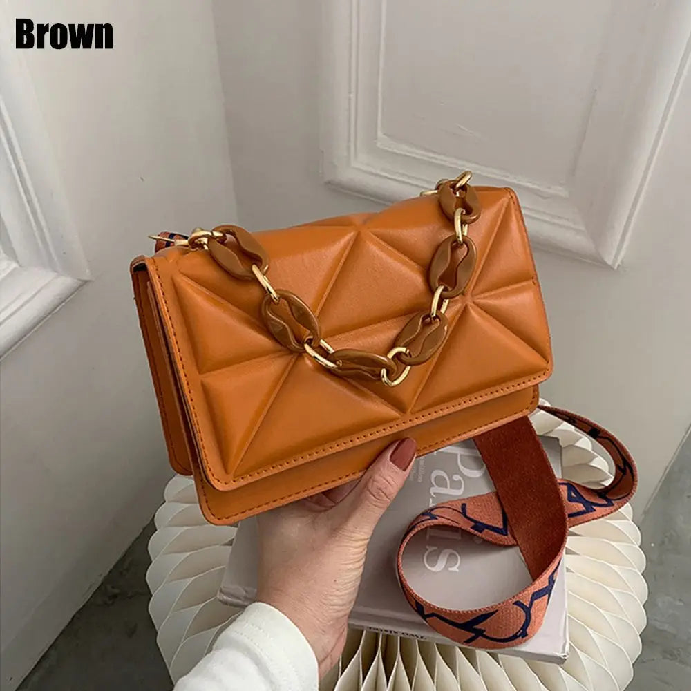 Large Capacity Shoulder Bag Women | Female Fashion Casual Handbags & PU Leather Crossbody Clutch Flap Bag (Streetwear Accessory)