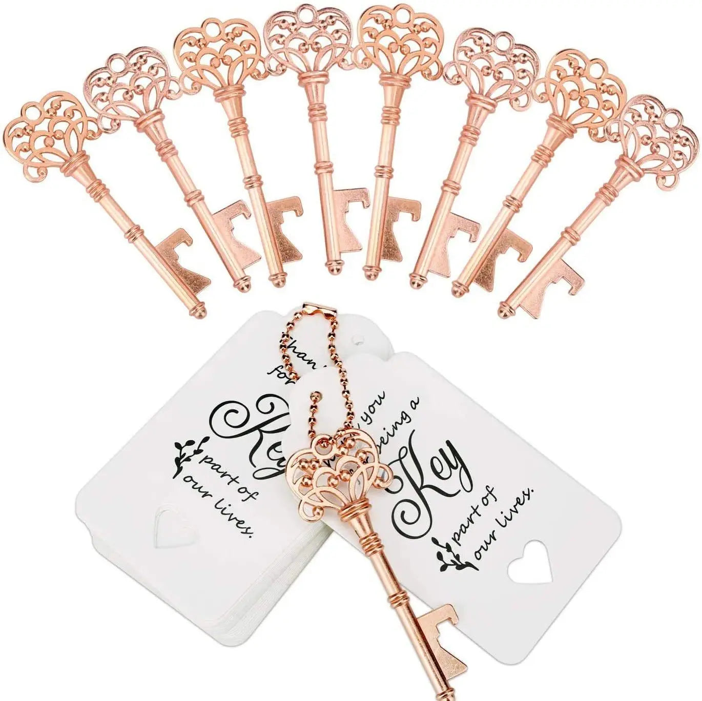 50Pcs Crown Key Bottle Opener Beer Wine Opener Wedding Favors Gifts for Guests Rustic Home Party Decoration Gift