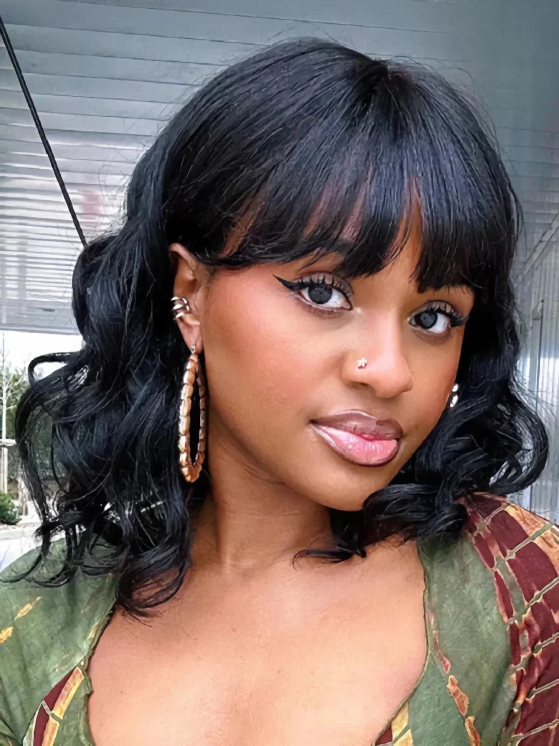 Glueless Body Wave Bob Wig with Bangs | Ready-to-Go Full Machine Made Brazilian Remy Human Hair Wigs for Women